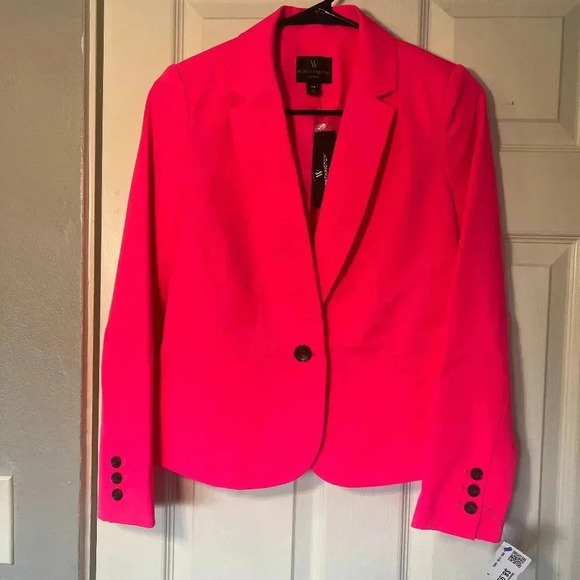 Worthington Jackets & Blazers - NWT Worthington Petite Hot Pink Blazer- S